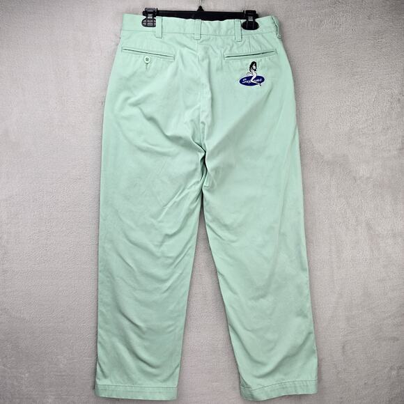 Supreme Chino Mint Pants Mens 30 (Fits 32x28) Green Pinup Girl Embroidered SS23 - Picture 7 of 14